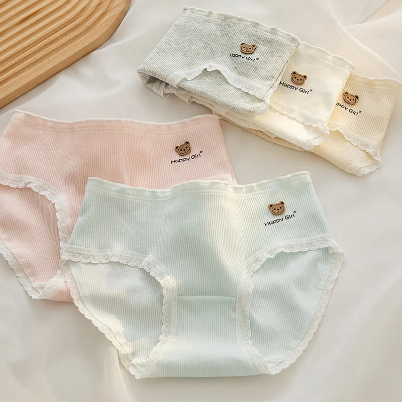 Girls Cotton Panties Summer Kid Thin Breathable Cartoon Briefs Young Children Underwears Toddler Antibacterial Knickers