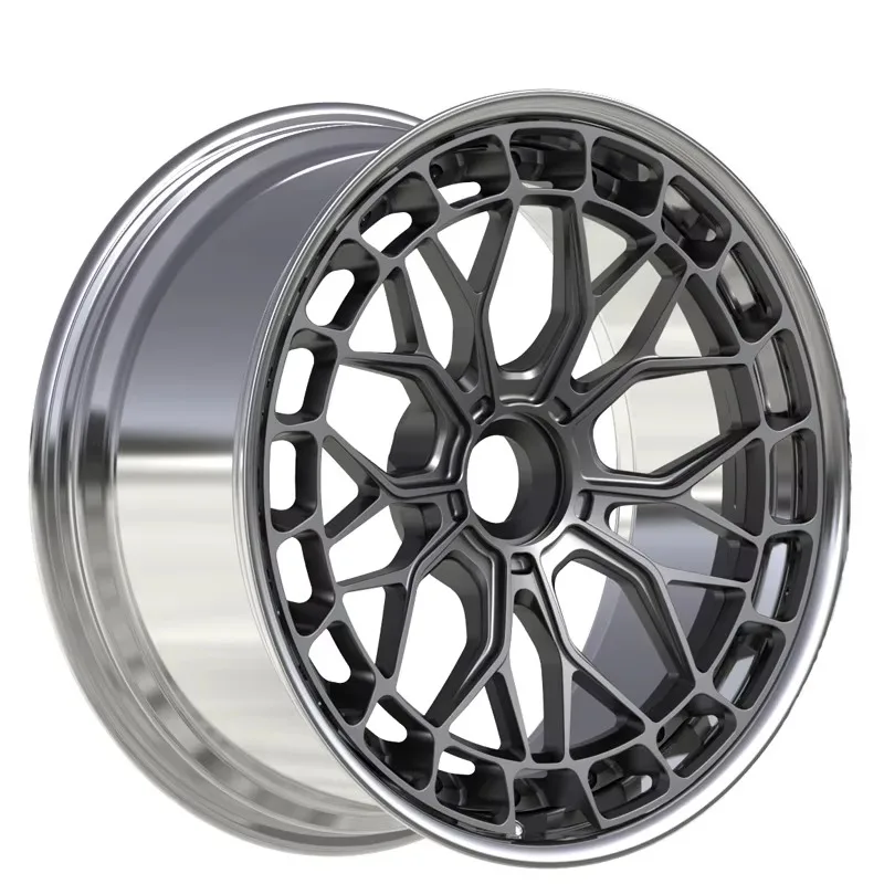 ล้อแม็กซ์ BR Forged Racing สีดำด้านเงิน ขอบเว้า สำหรับรถ BMW M2 M3 M4 M5 Amg RS พร้อมขอบ
