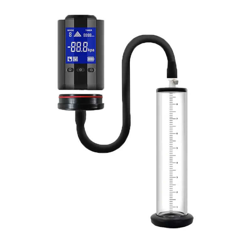 Men's Smart Penis Pump Electric Masturbator Penis Endurance Trainer Acrylic Erotic Negative Pressure Cylinder Sex Toy for Men18+