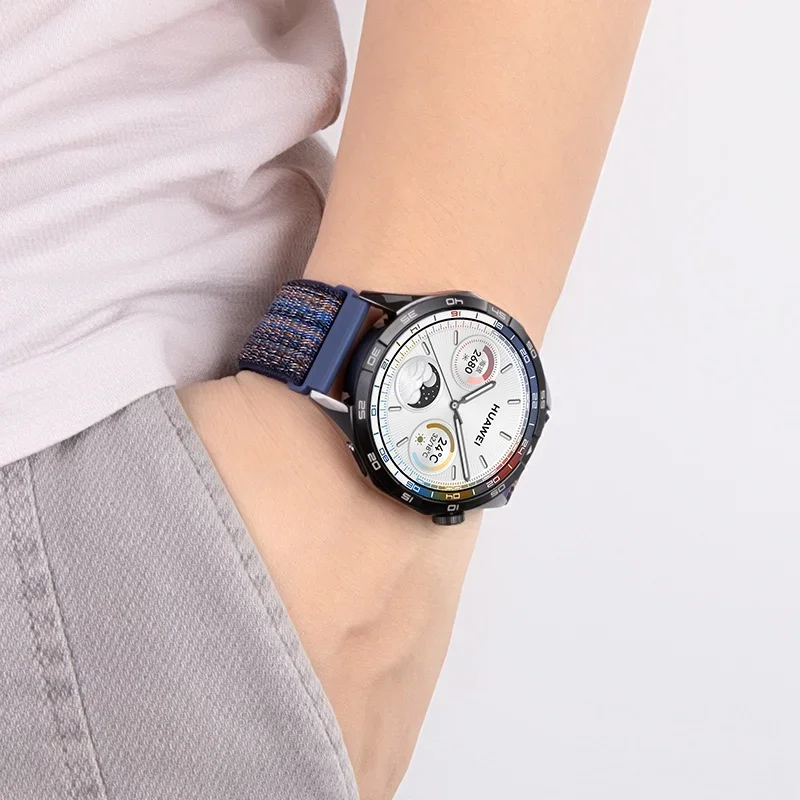 Nylon Strap 20 22mm Sporty Style For Huawei GT4 Pro Samsung Galaxy Watch 6 5 4 40 44mm Galaxy Watch 6 Classic 43 47mm