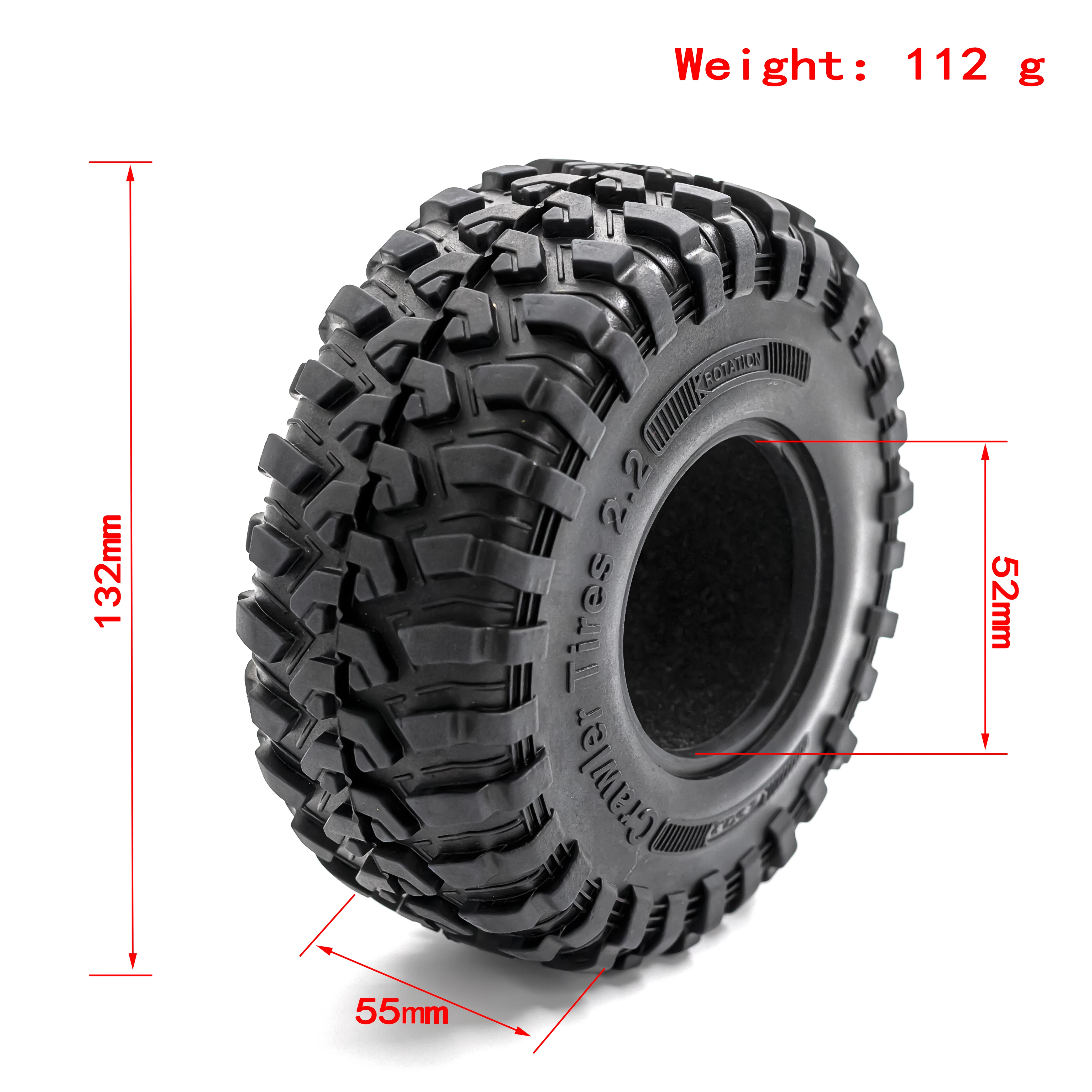 4 szt. 130MM uniwersalny 2.2 Cal terenowy gumowa opona bieżnik do 1/10 RC pojazd wspinaczkowy TRX4 SCX10 90046 90047 90048 rrr10 zestaw opon