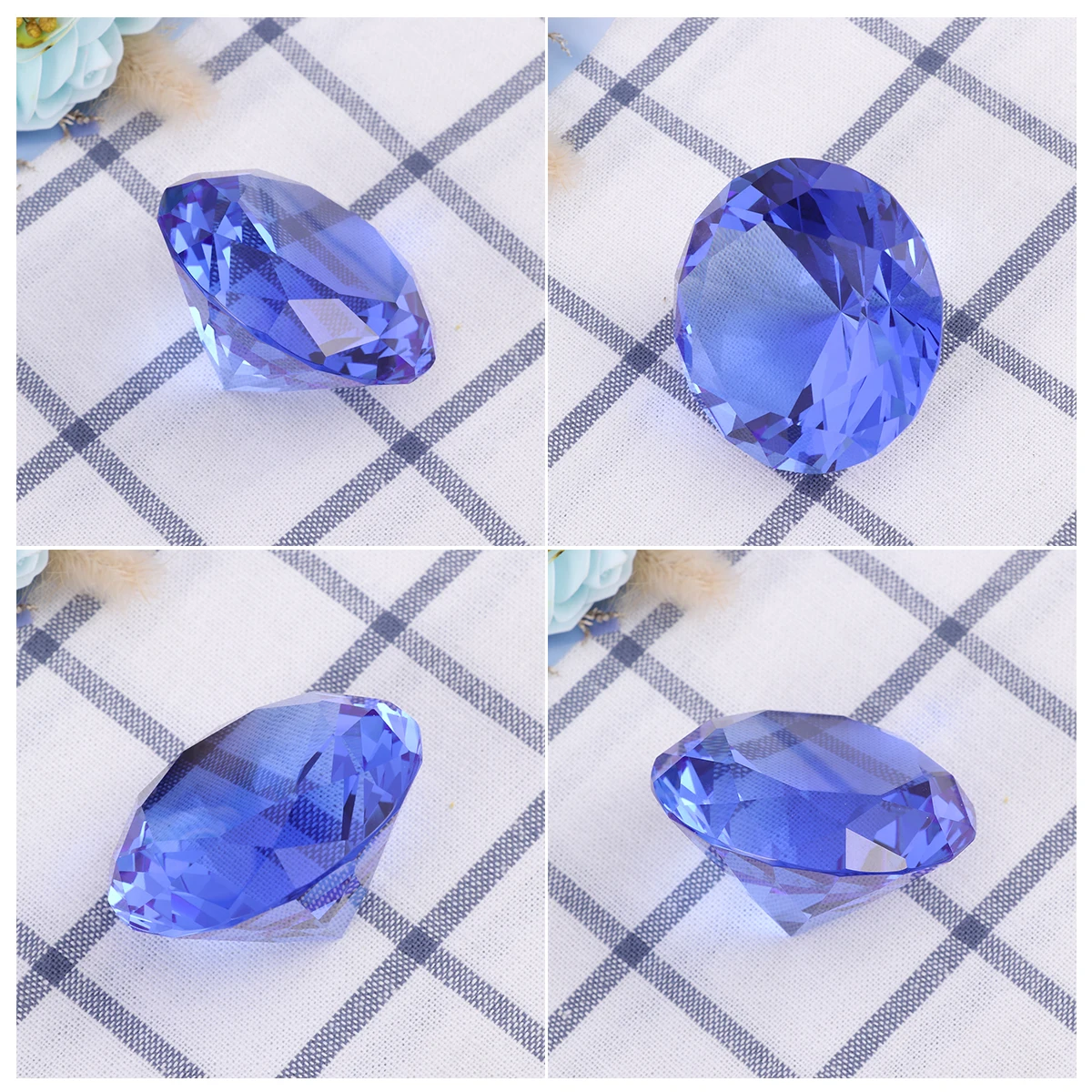 

50 Mm Diamonds Decor for Wedding Home Blue Fake Crystal Diamonds Decor For Wedding Craft Vase Jewelry Party Room Accessories