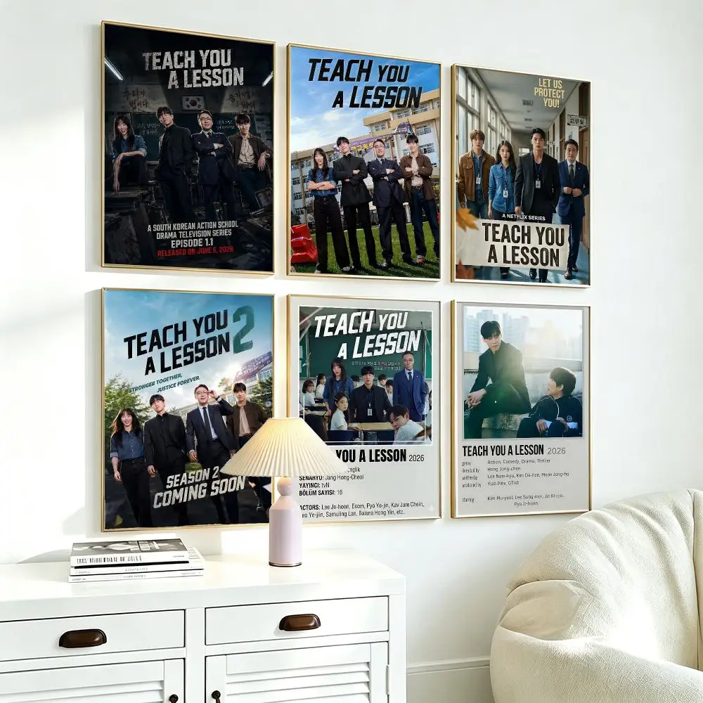 Modern Aesthetic Wall Art Poster movie Teach You a Lesson Poster for Office Home Decor Interior Large Wall Picture Print