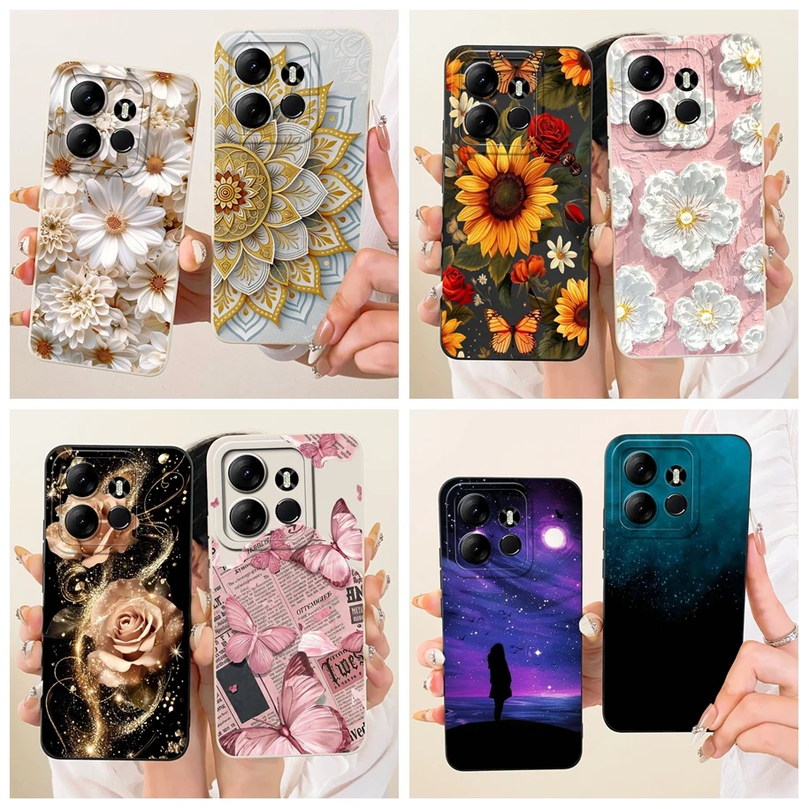 حافظة لهاتف Tecno Spark Go 2023 BF7n موضة زهور الأقحوان الفضاء Fundas غطاء سيليكون ناعم لهاتف Tecno Pop 7 Pro Pop7 BF6 BF7 المصد #1