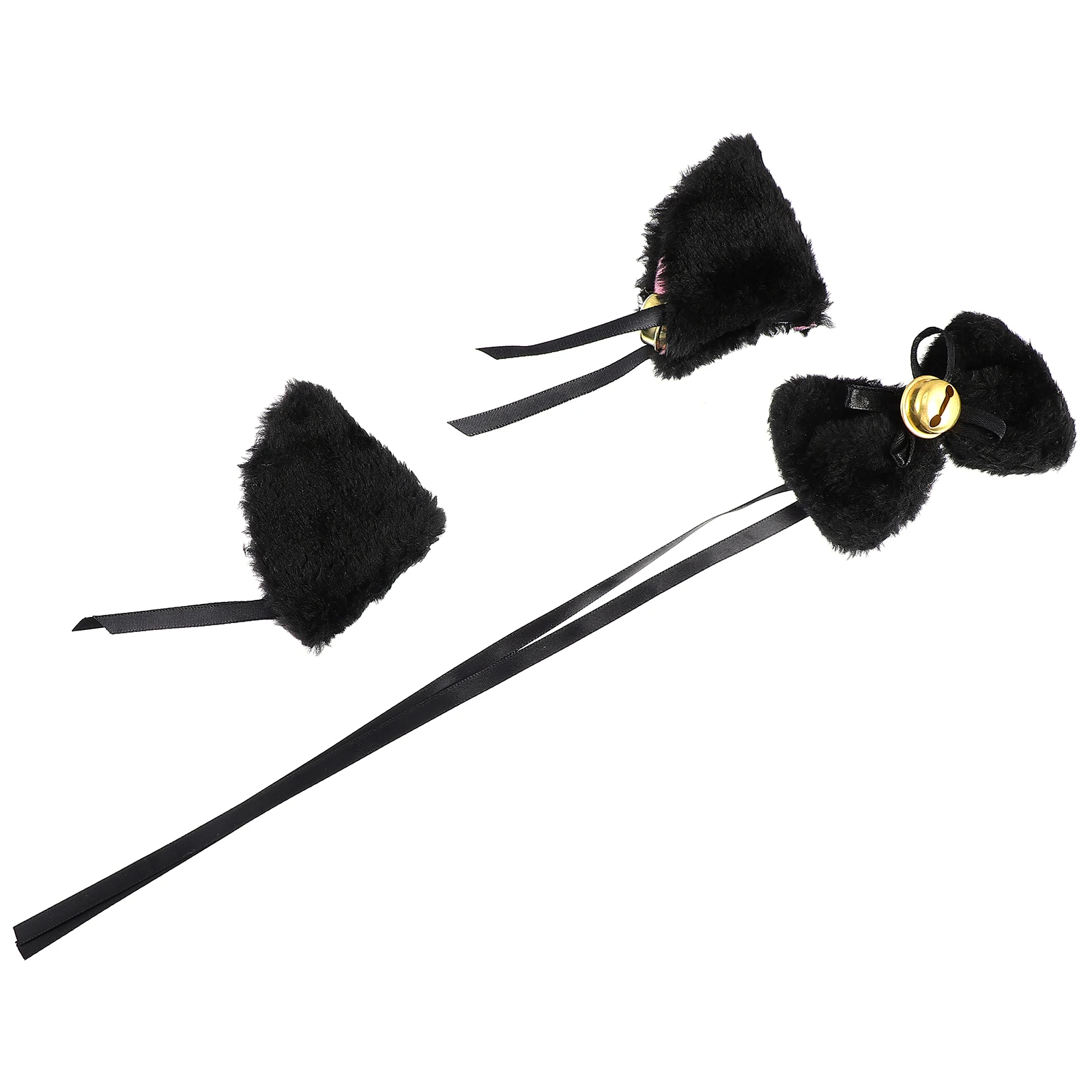 

1 set 1 Set Bow Knot Choker Headband Cat Ears Hairpins Costume Accessory For Party Halloween Christmas Masquerade Carnival Hair