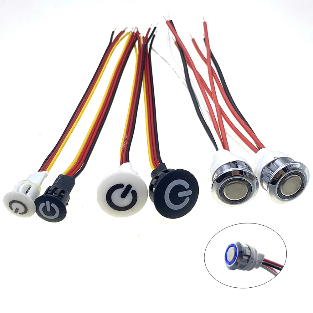 タッチセンシティブLED調光スイッチ,スマートホームコントローラー,キャビネット,ワードローブ,デスクランプ,内蔵スイッチ,DC 5v,12v,24v,4a,18mm