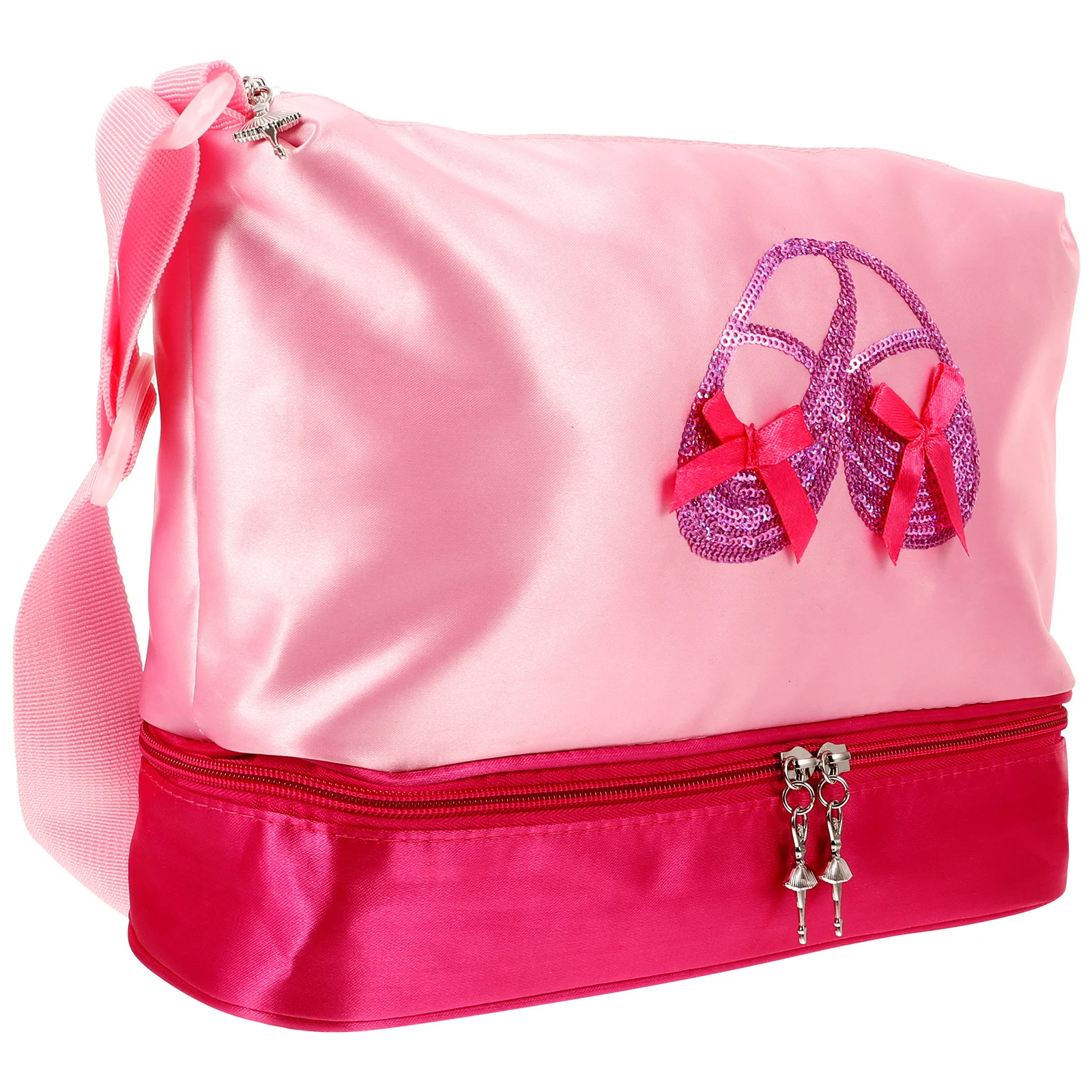 حقيبة رقص باليه مزخرفة بتصميم عصري وإكسسوارات رقص ملابس متطابقة للراقصات الصغار