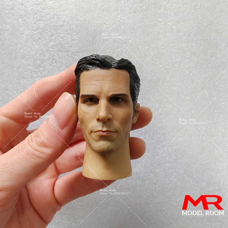 1/6 Scale Christian Bale Head Sculpt Carving Model Fit 12