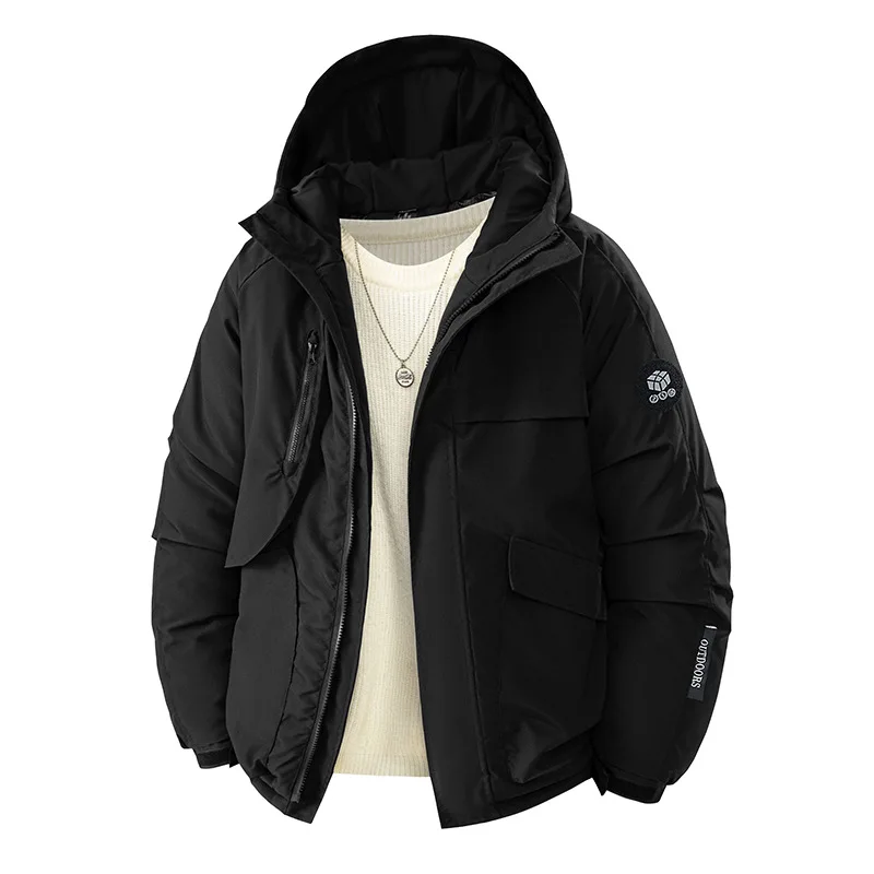 Inteligentna odzież grzewcza z grafenem, ładowana na zewnątrz, ocieplana bawełną, modna odzież bawełniana dla mężczyzn i kobiet, luźna kurtka codzienna.