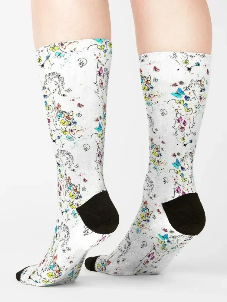 Lovers - Butterfly kisses # 1 Socks snow Stockings compression valentine gift ideas man Socks For Women Men's