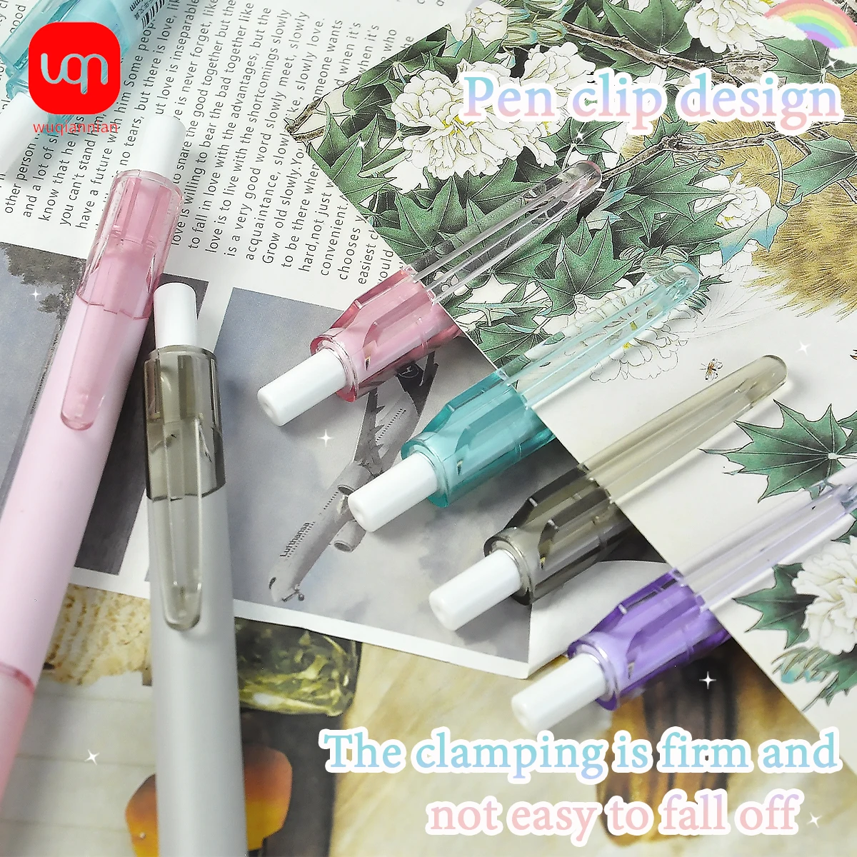 WQN-3/6/12 قطعة قلم جل صامت بنقرة بسيطة 0.5 مللي متر طرف حبر أسود ناعم ومتدفق مناسب للمدرسة والقرطاسية #5