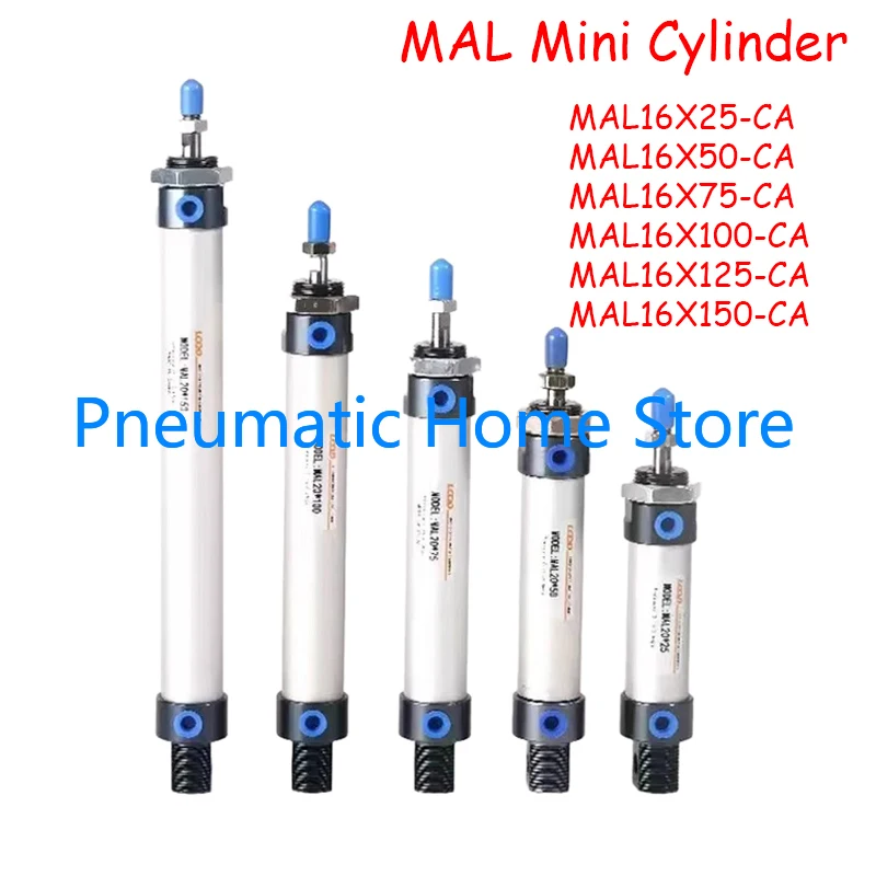 

Pneumatic MAL Series MAL16 Series Aluminum Mini Cylinder Stroke 25-500mm MAL16X25-CA MAL16X50-CA MAL16X75-CA MAL16X100-CA