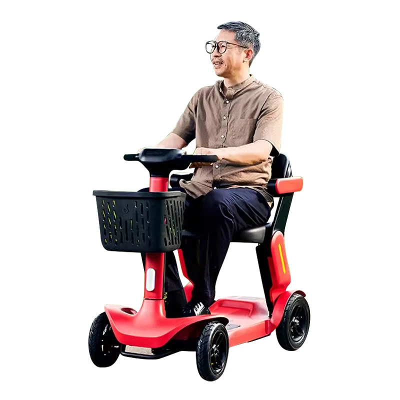 

Senior Quality Manual Folding Battery Operated Elderly Mobility Electric Scooter