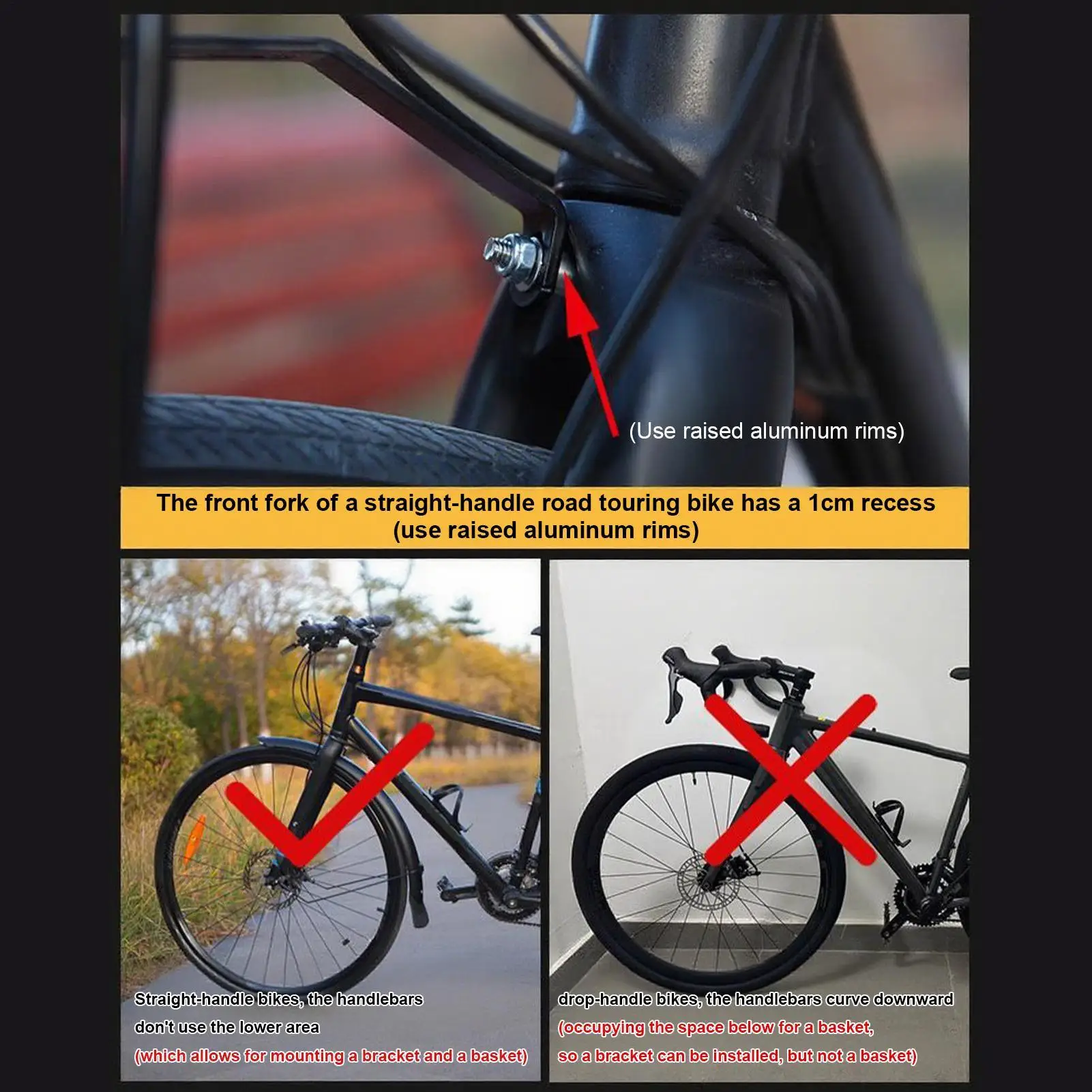 

Велосипедная грузовая стойка Передняя грузовая велосипедная стойка Держатель Кронштейн для хранения Корзина Сумка Cruiser Грязь Велоспорт Ежедневные поездки Путешествия Велоспорт