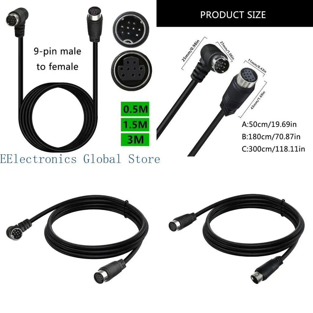 

462B S видео шнур Mini DIN 9PIN MALE -CABLES для видео -устройств, таких как телевизионный проектор, подключение камеры