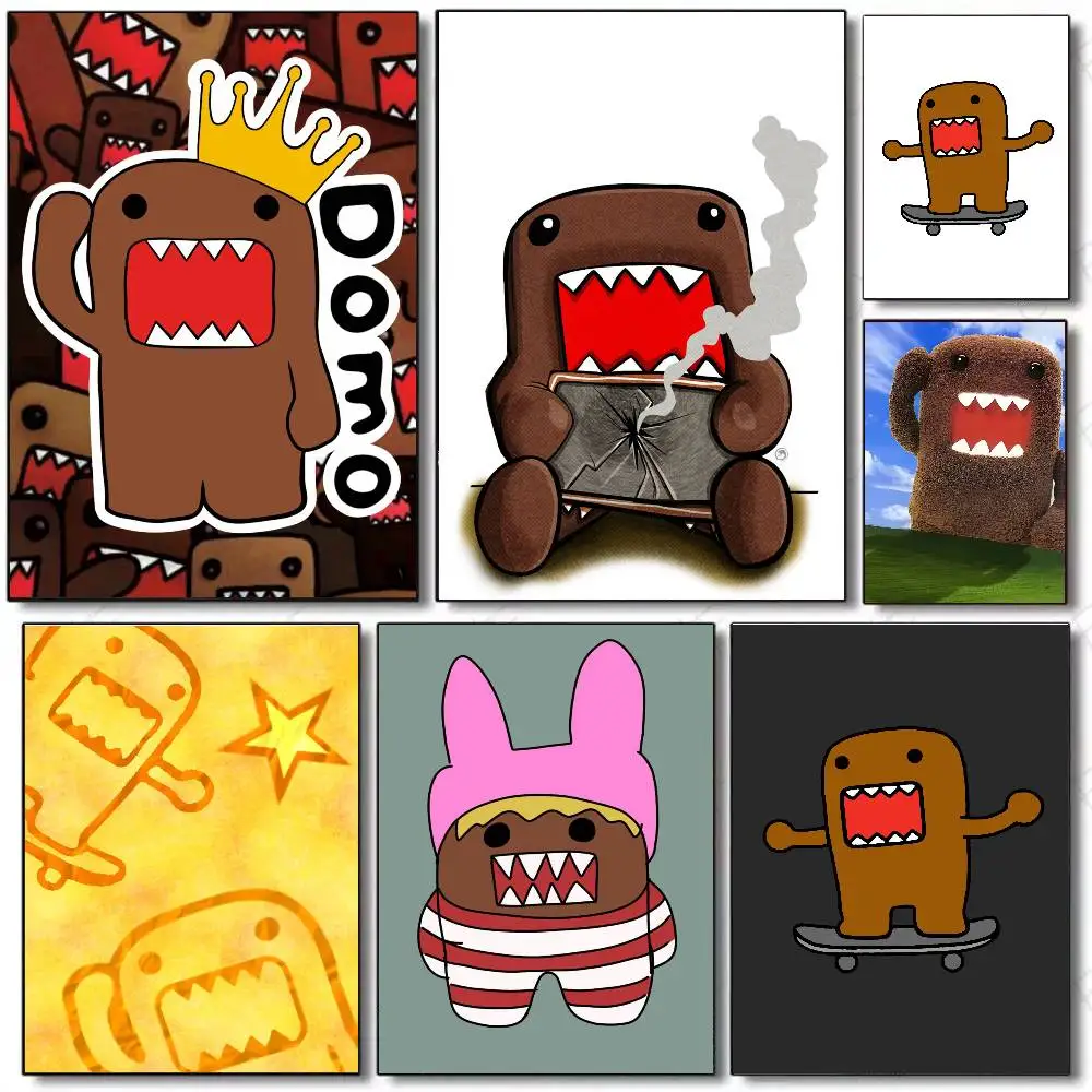 Classic Cartoon D-Domo Kun Poster Art Sticky Wall Waterproof Home Living Room Bedroom Bar Aesthetic Decoration