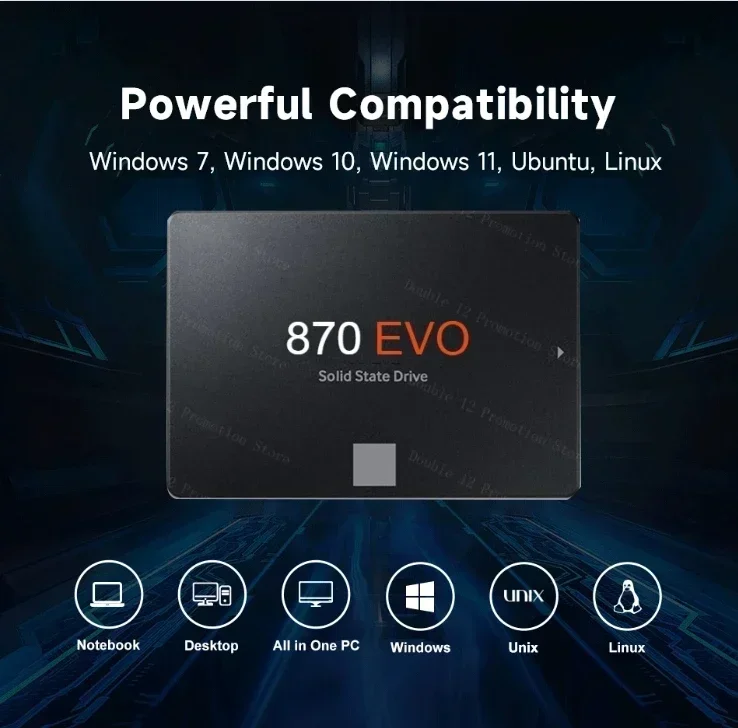 Original  NEW SSD 870 EVO 1TB 2TB 4TB 8TB Internal SSD HDD Hard Drive SATA 3 2.5 Inch Laptop Desktop Computer MLC Disco Duro PS5