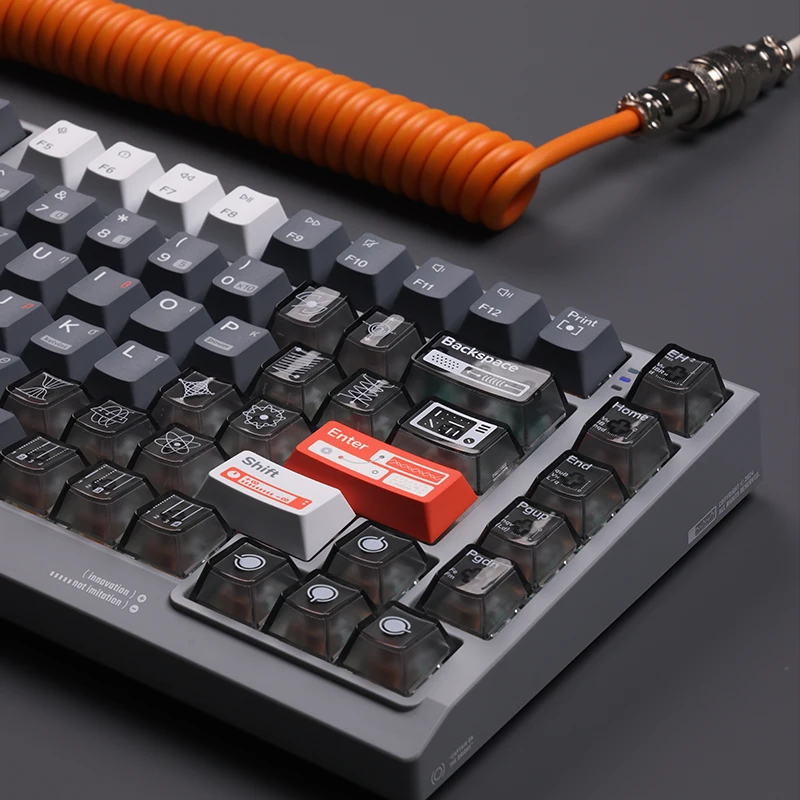 NuPhy-Capuchons de clavier PC Crystal Continent, aucun profil, compatibilité Field, Halo, Gem Series