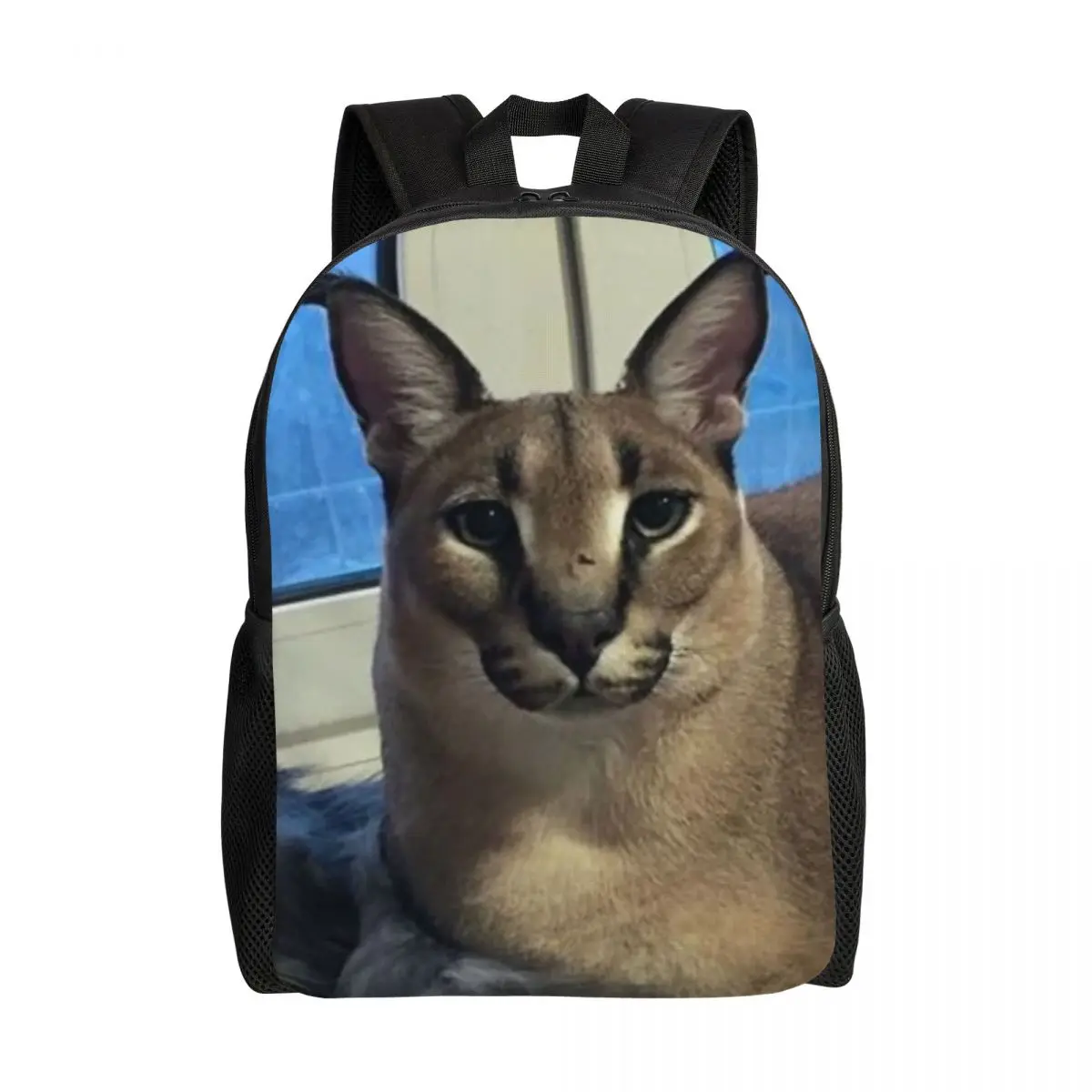 Big Floppa Funny Meme Travel Backpack Men Women School Laptop Bookbag Caracal Cat College Student Daypack Bags