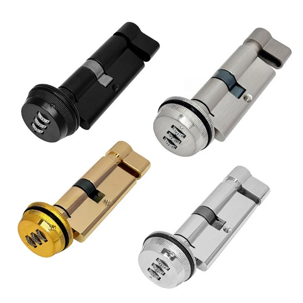 1 шт. механический комбинированный дверной замок, цилиндр 70 мм, замок с ручкой и 3-значным паролем для деревянных дверей, толщина 30-50 мм