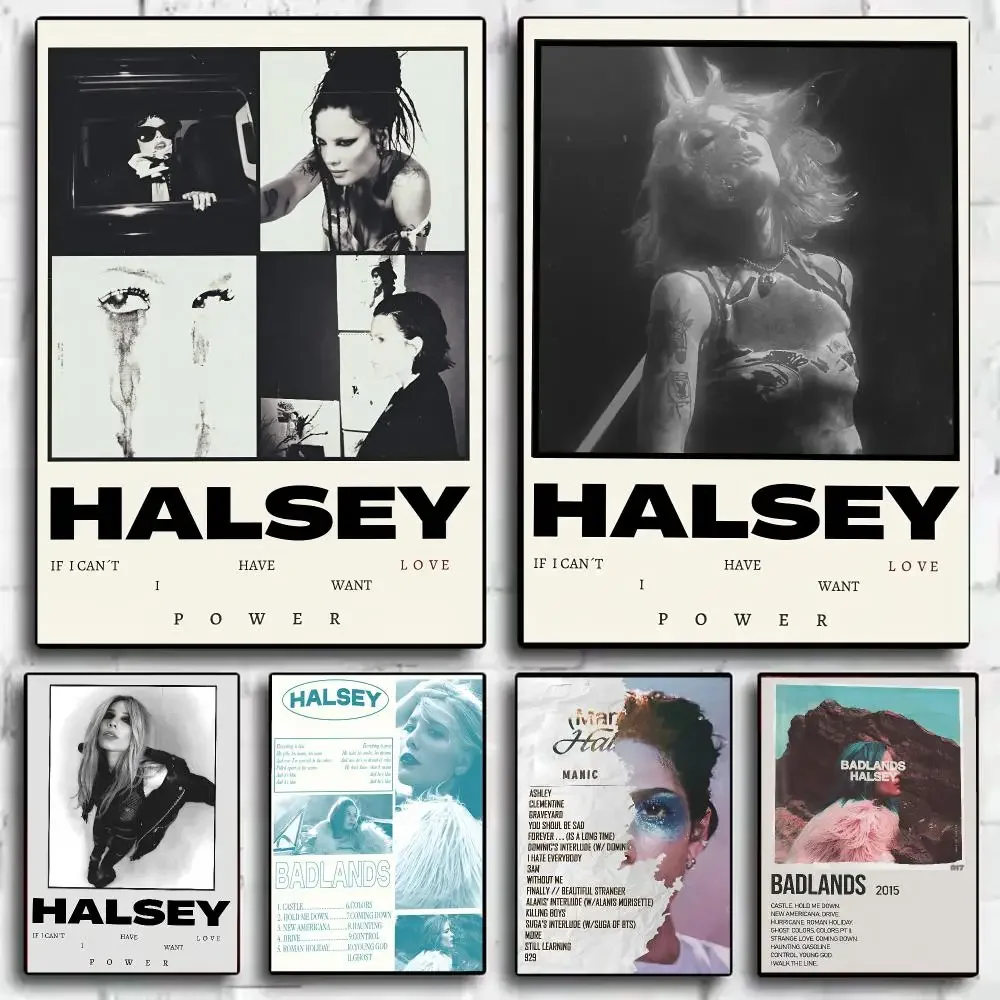 Singer H-Halsey Back to Badlands Poster Trendy Wall Art Good Sticker Printed on PP Paper for Coffee Office  Decoration Best Gift