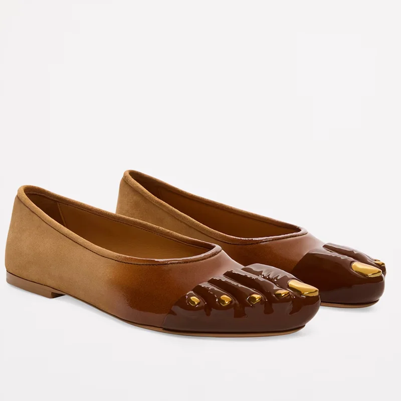 

Женские туфли-лодочки на плоской подошве с пятью пальцами, пикантные слипоны с острым носком, разноцветные, новые поступления, модная женская повседневная обувь