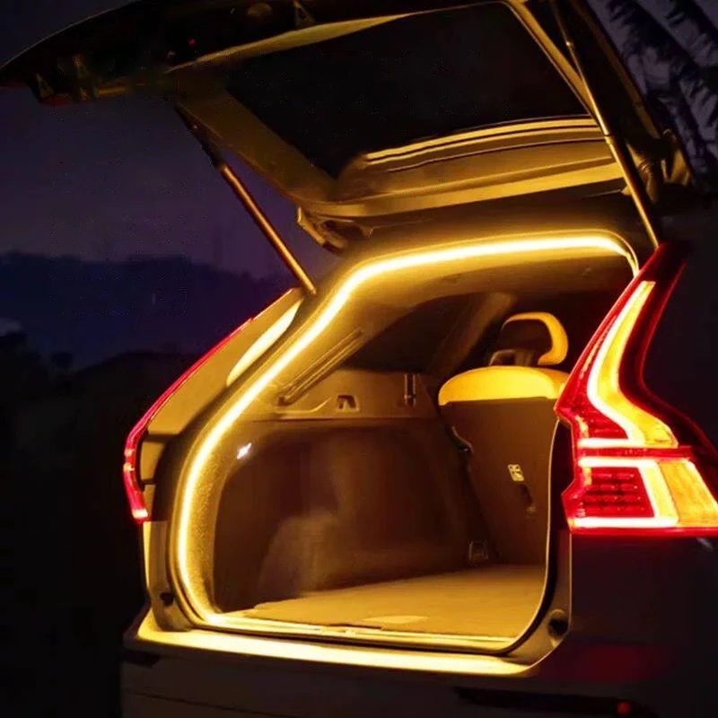 Neue Kofferraumbeleuchtung, modifiziertes SUV-Kofferraumumgebungslicht, automatisch erkennende LED-Camping-Lichtleiste für den Außenbereich