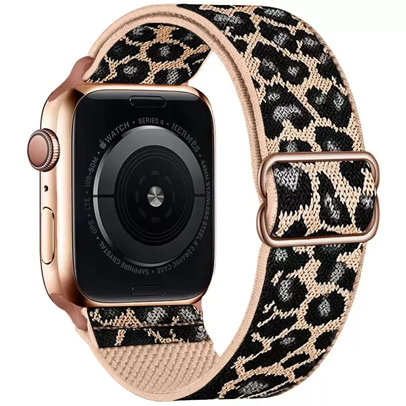 42-44-45-49mm 38-40-41mm-S10 Silicone Leopard Printed Watchband for Apple Watch Bracelend leopard print strap I Watch Series