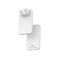 Ultra-Slim Fast Charging 45W Charger, European Travel Adapter Plug, USB-C and USB-C Dual-Port Charging, European C-Type Socket i