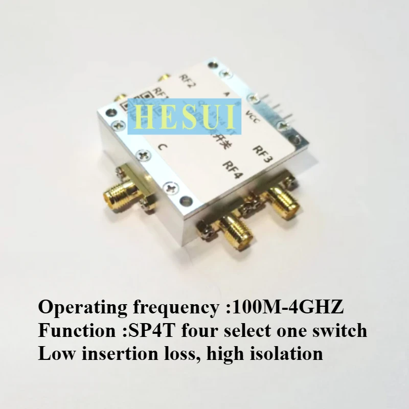 100M-4GHz RF switch SP4T electron one out of four high isolation microwave