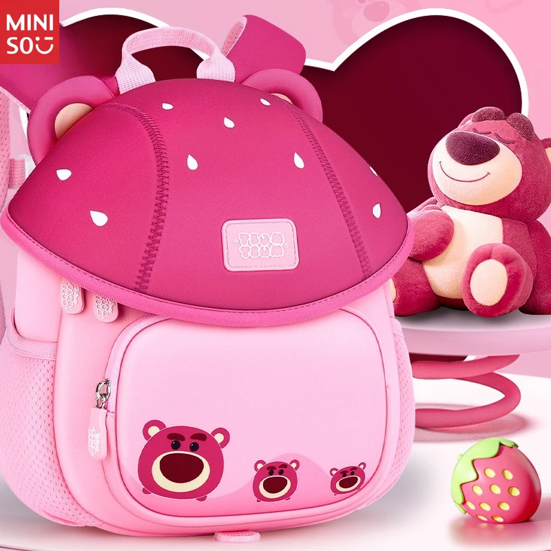 

Disney Lotso Bear Toddler Backpack, Cute Preschool Bag for 3 4 Year Old Girls, Pink Kids School Bag