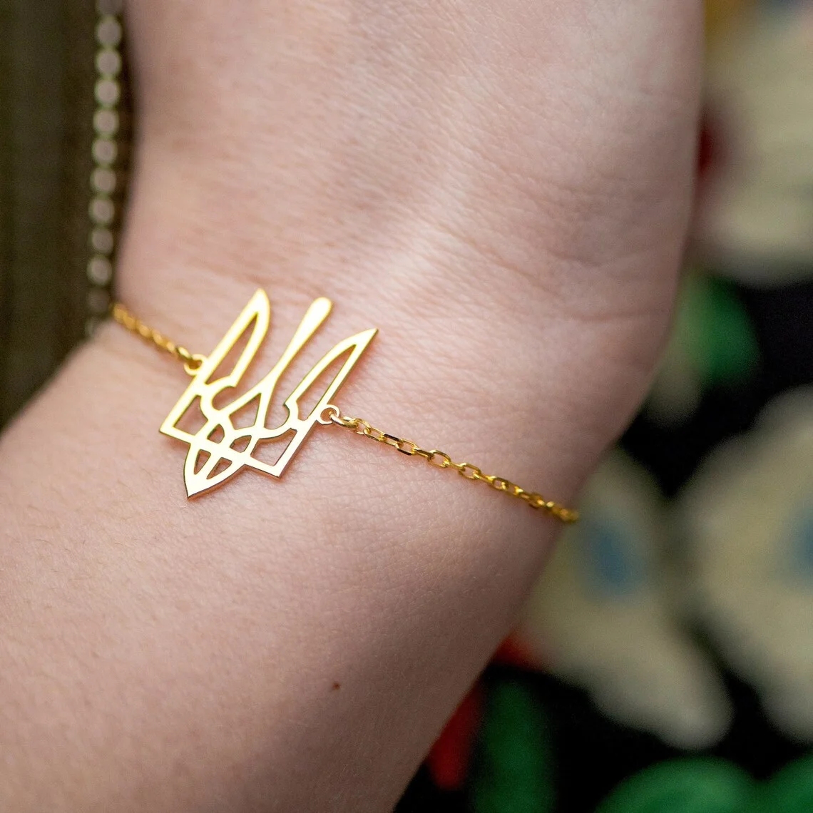 Edelstahl Ukraine National Emblem Halskette Party Schmuck Anhänger Halskette Einfache ukrainische Symbol Halskette – Detail 9