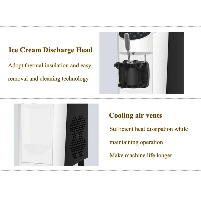 2025 New Commercial Soft Used Ice Cream Making for Sale Soft Serve Ice Cream Machine Ice Cream aking Machine