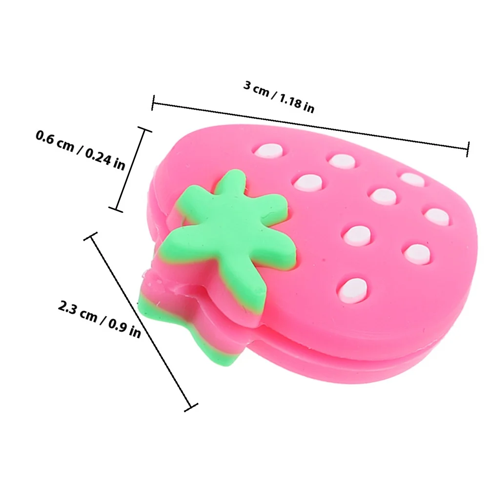 5 قطعة مُخفف التنس سيليكون الفراولة شكل ممتص الصدمات سهلة التركيب الاهتزاز المرطب مضرب تنس ملحق #2