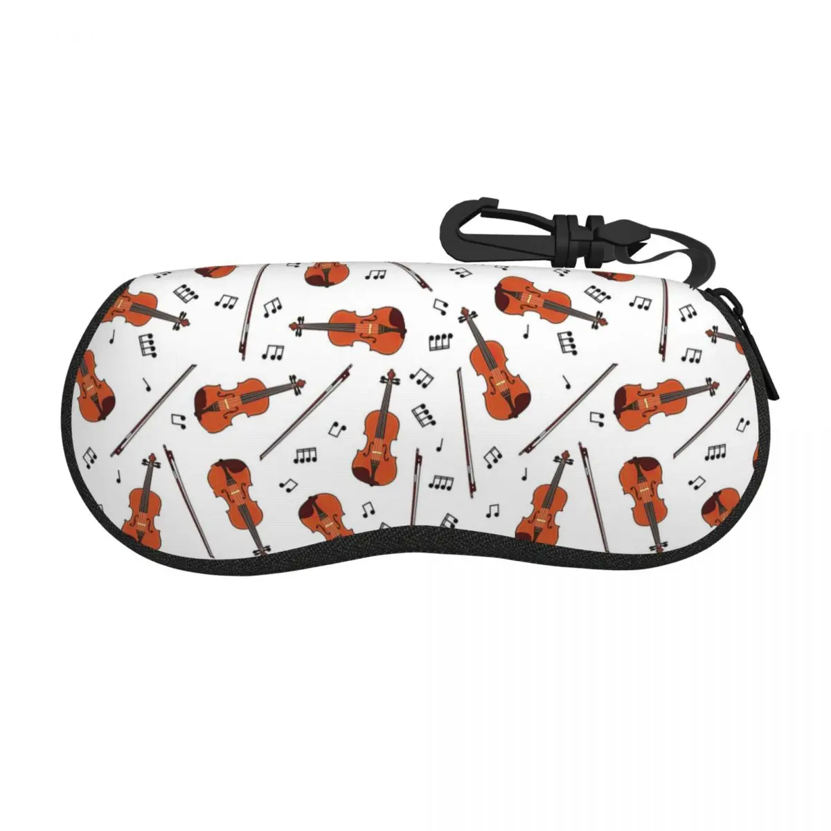 

Violin And Music Notes Shell Glasses Case Portable Sunglasses Box Women Men Soft Eyeglass Bag Pouch