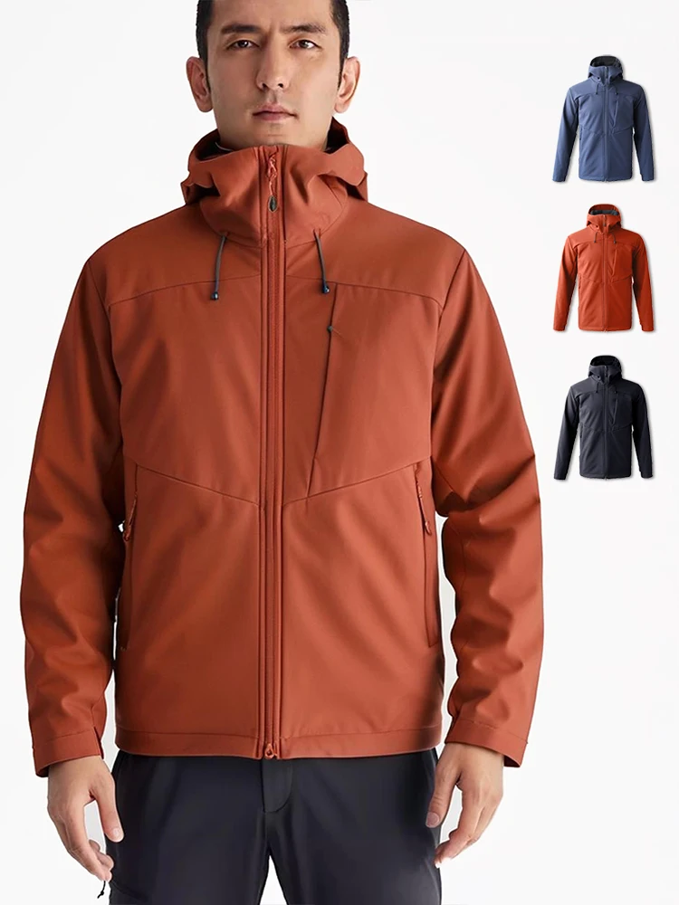 

Outdoor Softell Jaet Мужская весенне-осенняя водонепроницаемая ветрозащитная спецодежда Jaet Youth Faion на молнии из полиэфирного волокна с капюшоном...