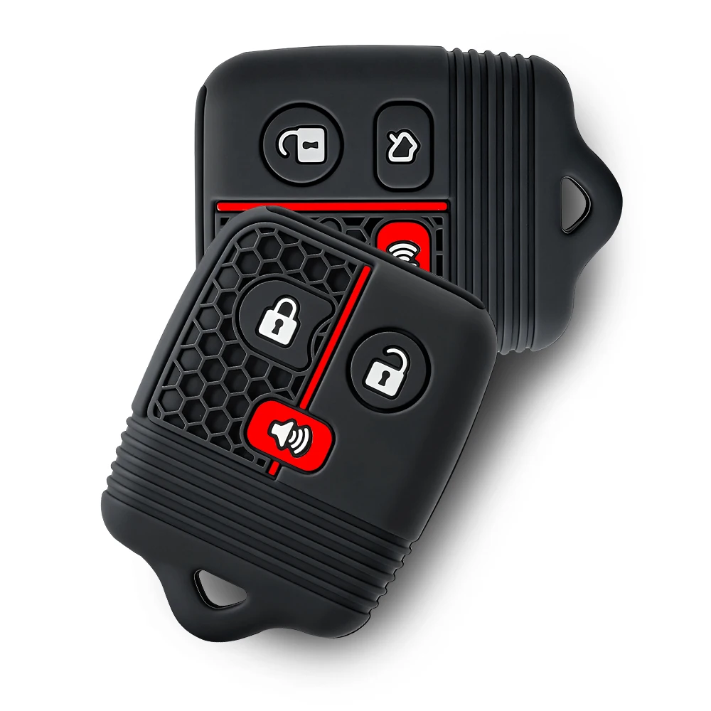 3/4 Buttons Silicone Car Remote Key Shell Case Fob Cover for Ford Focus Complete Escape Mustang Explorer Lincoln Town Sport view 4