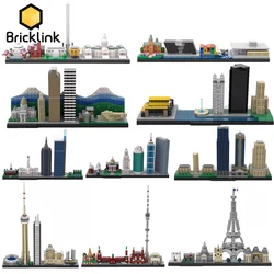 Bricklink MOC Street View City City Skyline House Architecture Sets Cleveland Denver Toronto Paris Building Blocks Kid Toys Gift