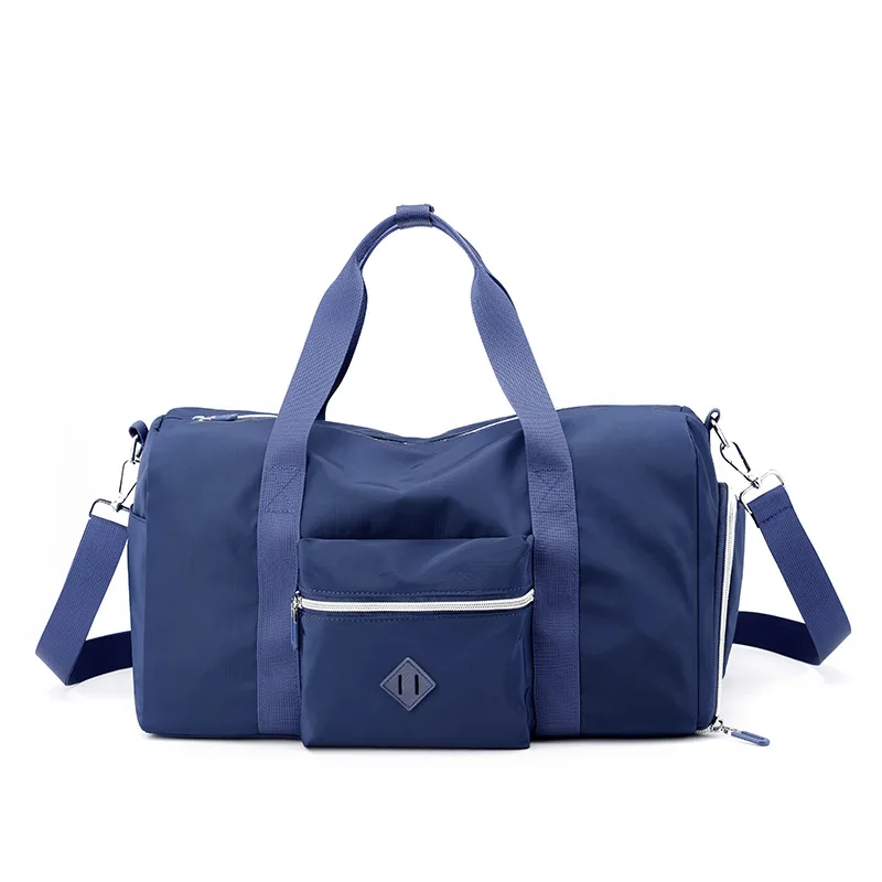 New Waterproof Large gym bag Outdoor Casual sports bags With Shoes Position Travel handbags 7 Colors Solid Nylon duffle bag