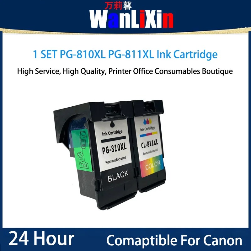 

1 SET PG-810XL PG-811XL Ink Cartridge Compatible For CANON iP2770 IP2772 mp258 mp276 mp486 mp496 mx328 mx338