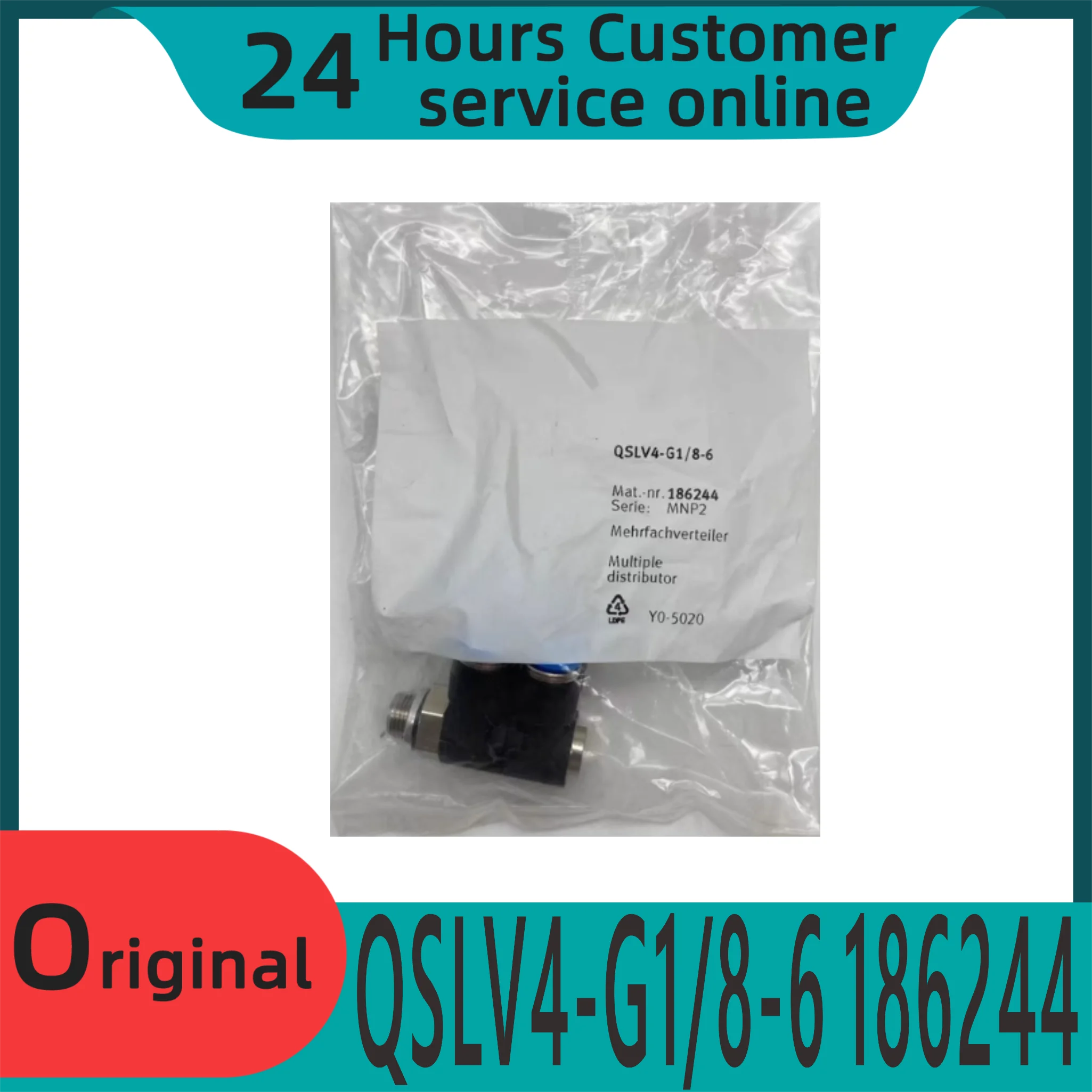 

Brand new original split block split exhaust duct split joint QSLV4-G1/8 186243 186244 186246