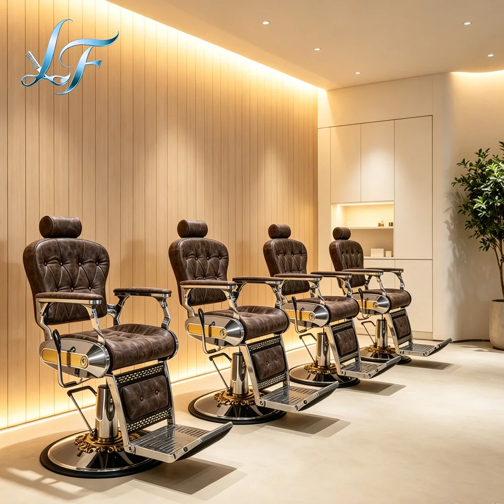 Antique Style Shaving And Hair Cutting Chair For Men Traditional Vintage Barber Chair Barbershop Salon Furniture