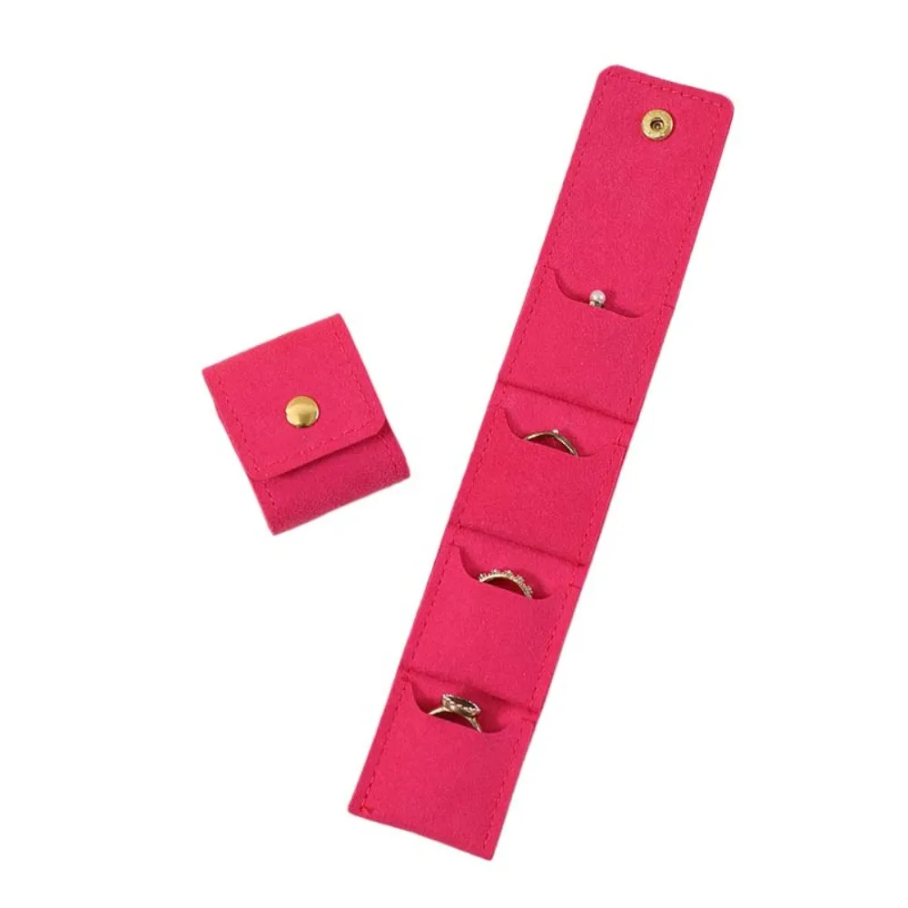 

Мини-сумка для демонстрации украшений из микрофибры, складной контейнер для хранения, упаковочная сумка для ожерелий и колец, маленький однотонный органайзер для серег