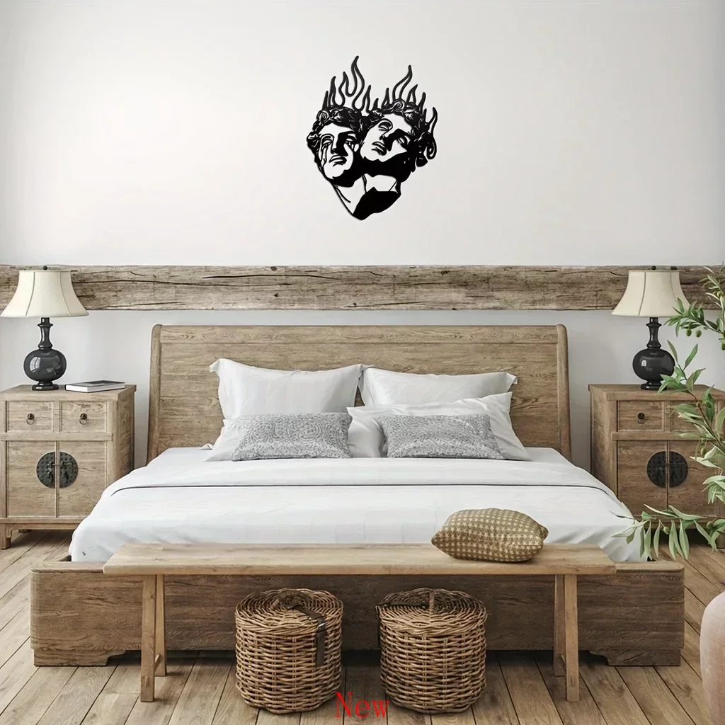 

Promotion Metal Home Decor Modern Wall Hanging Decor Bedroom Metal Sticker Mural Livingroom Office Wall Mounted Decoration Home