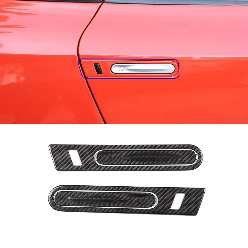

Real Carbon Fiber For Nissan R35 GTR 2006-2018 Outer Door Handle Cover Glossy Finish Pull Surround Interior Trim