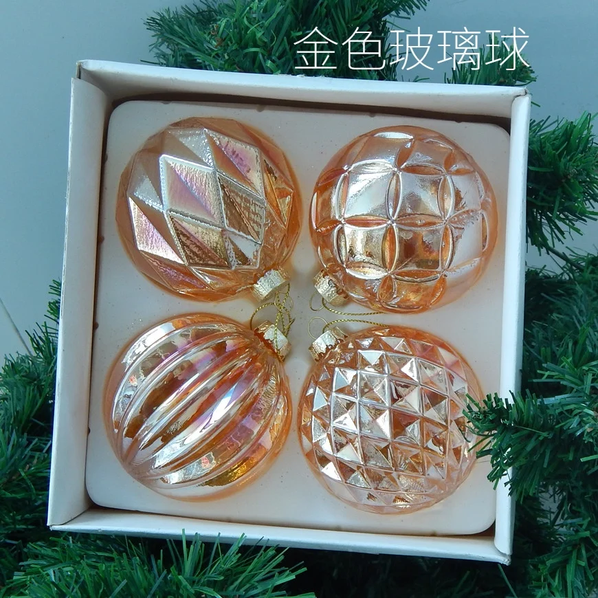 

Christmas painted glass ball pendant