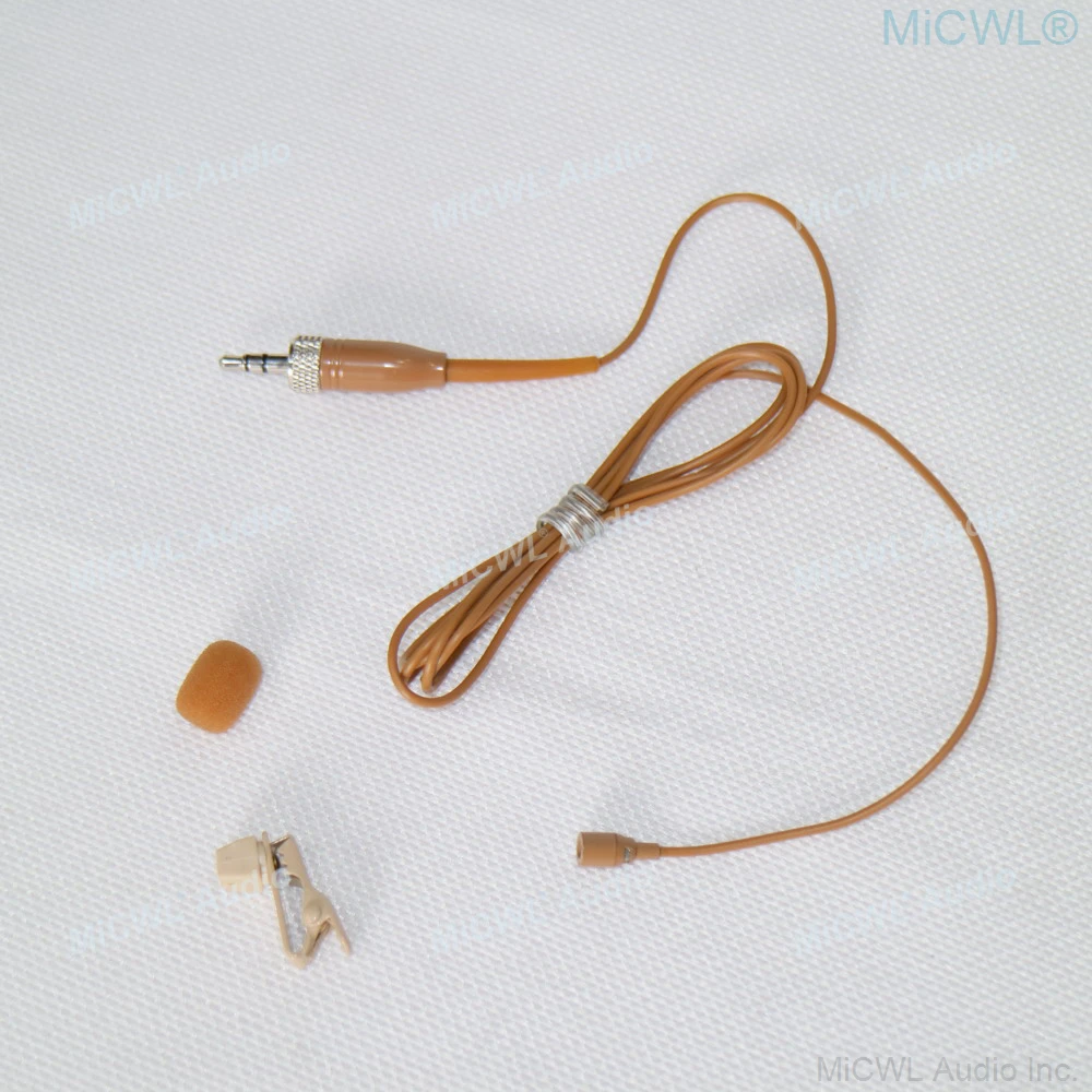 Brown EW2-II Tie Clip Lavalier Microphone For Sennheiser EW G3 G4 BeltPack Wireless System 3.5mm Lock Lapel Microfone