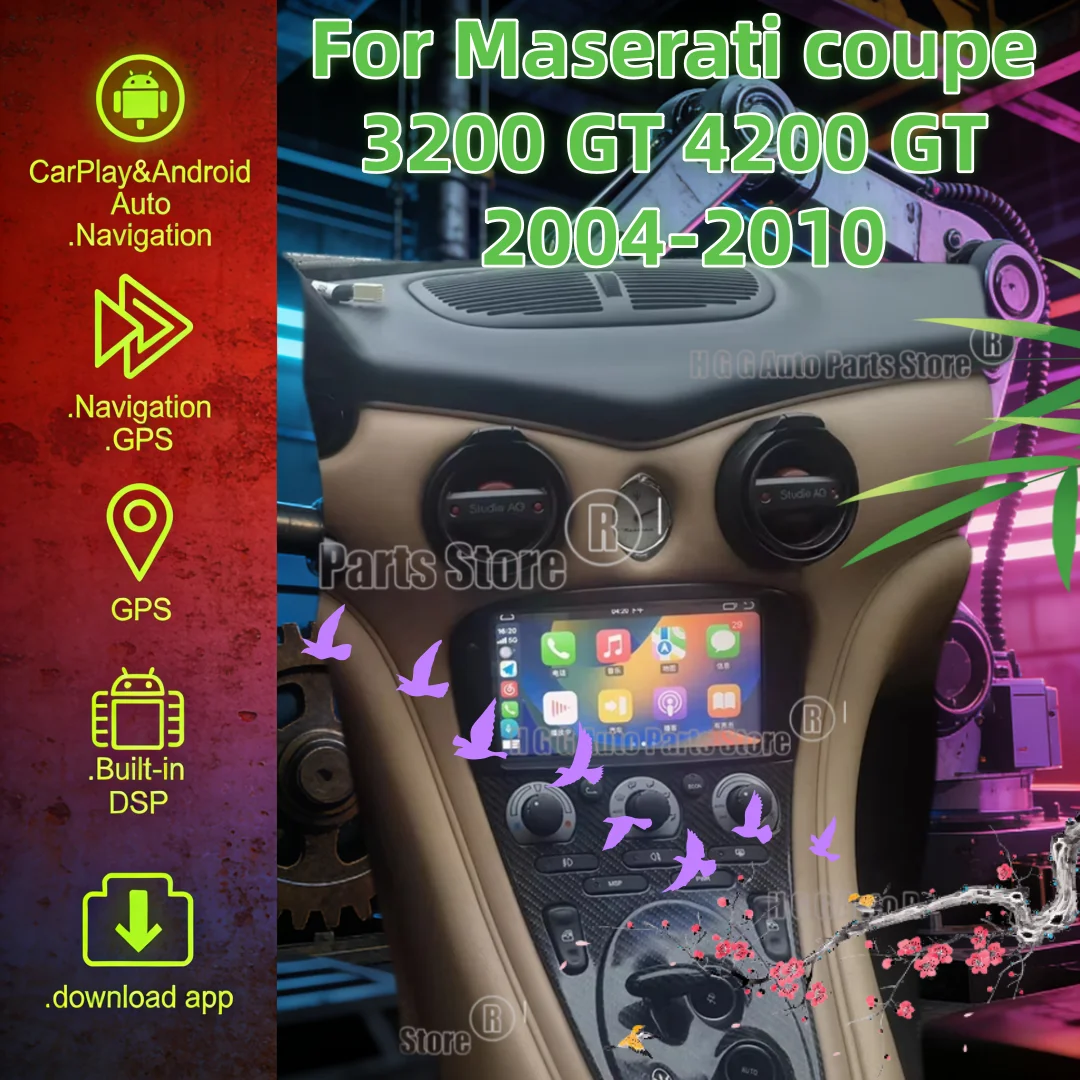

8-дюймовый навигационный 8-ядерный Carplay для Maserati coupe 3200 GT 4200 GT 2004-2010, мультимедийный плеер, Android Auto, GPS, Navi, беспроводная головка