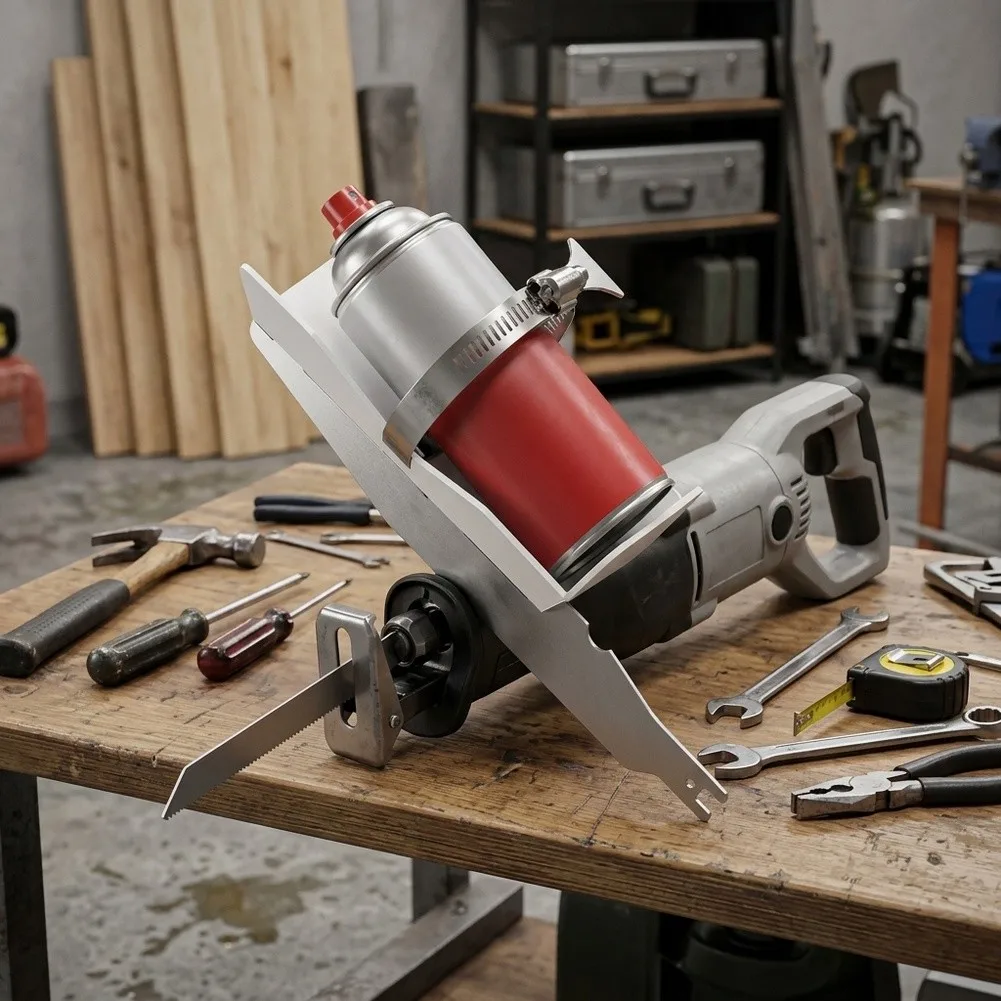 Spray Can Shaker Reciprocating Saw Attachment Paint-Mixer Tool For 2-3 Inch Cans Even Mixing Woodworking Automotive-Graffiti