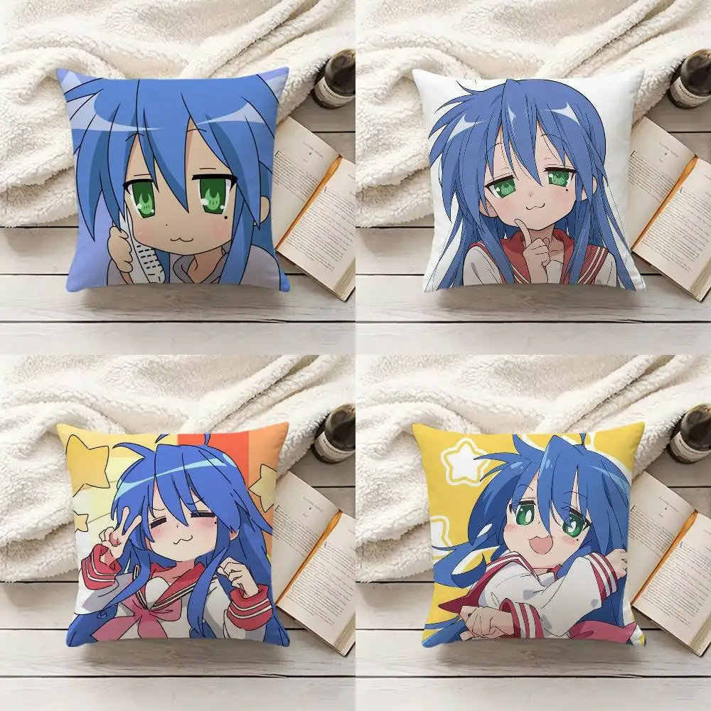 Konata Izumi Anime L-Lucky Star Girl Pillow Cover Sofa Cushion Cover Home Room Decoration Children Gift